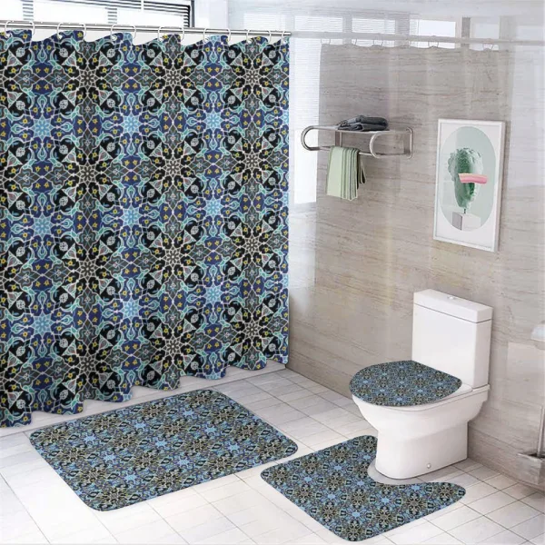 Eastern Pattern on a shower curtain