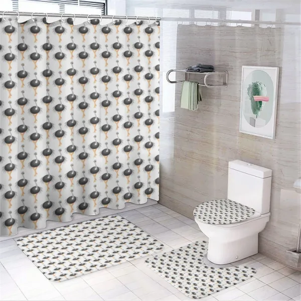 Female Dancing Bird on a shower curtain