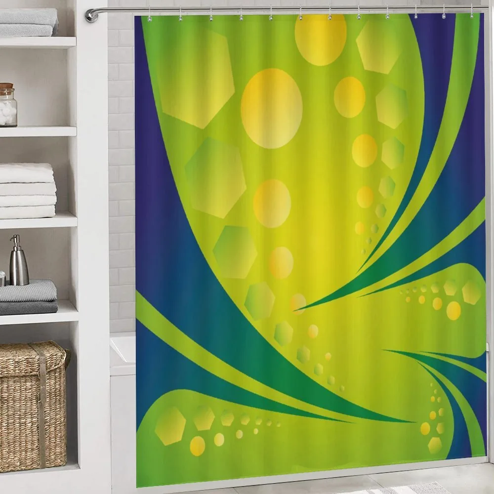 Geometric Green Blue Art — Detail 4