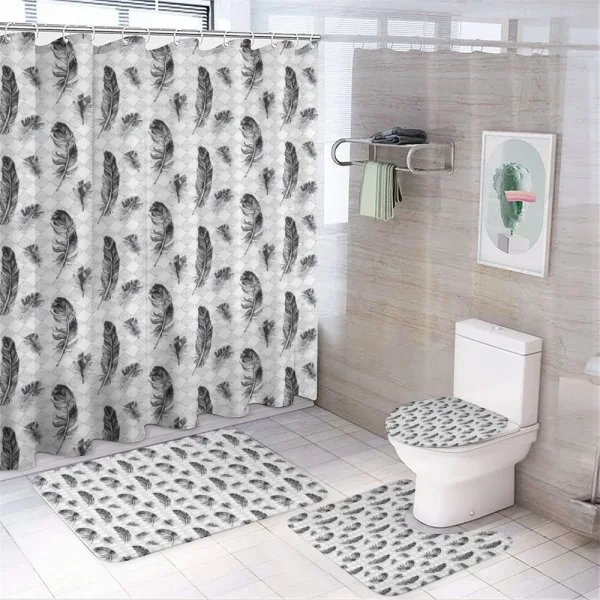 Grunge Geometric Gothic on a shower curtain