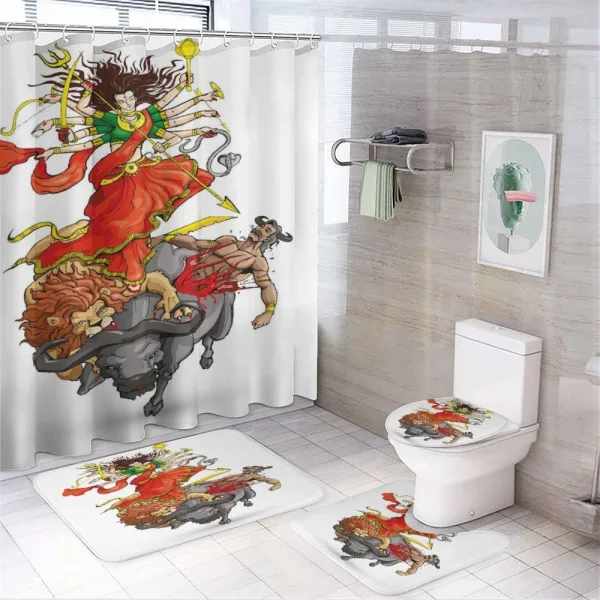 Mythical Scene on a shower curtain