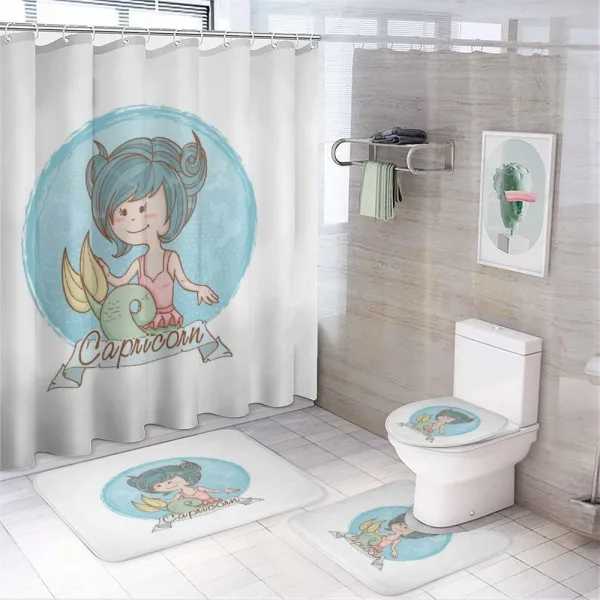 Pastel Mermaid on a shower curtain