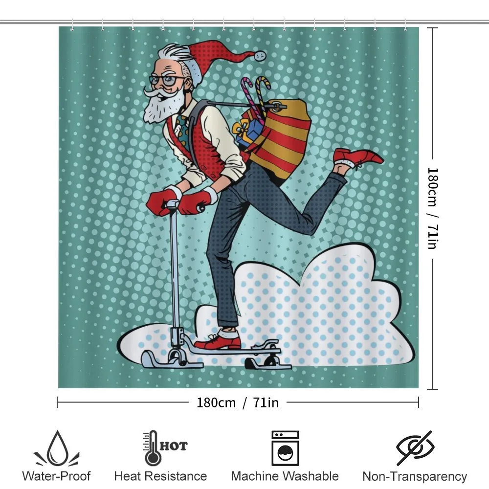 Pop Art Hipster Santa — Detail 2
