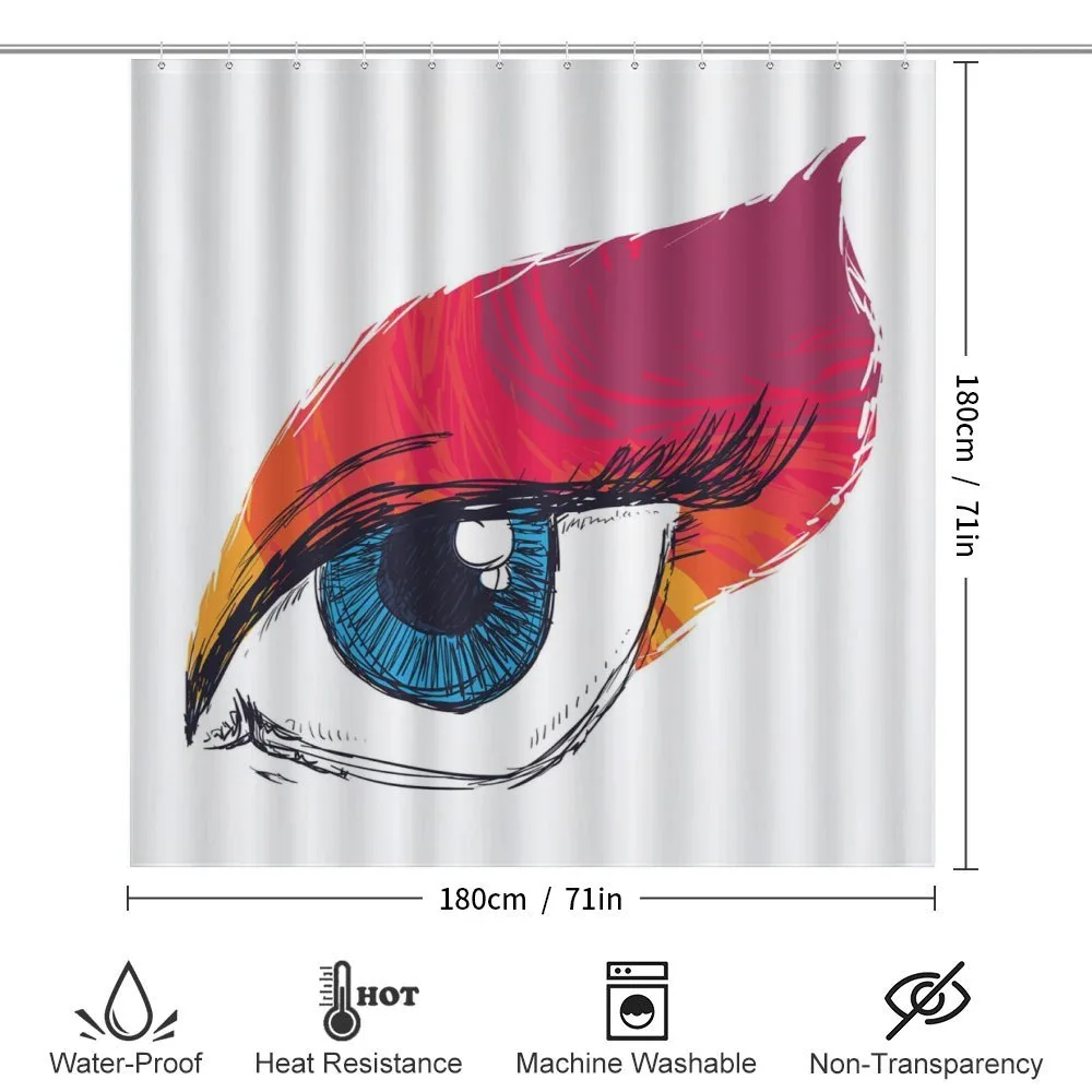 Sketch Art Single Blue Eye — Detail 2
