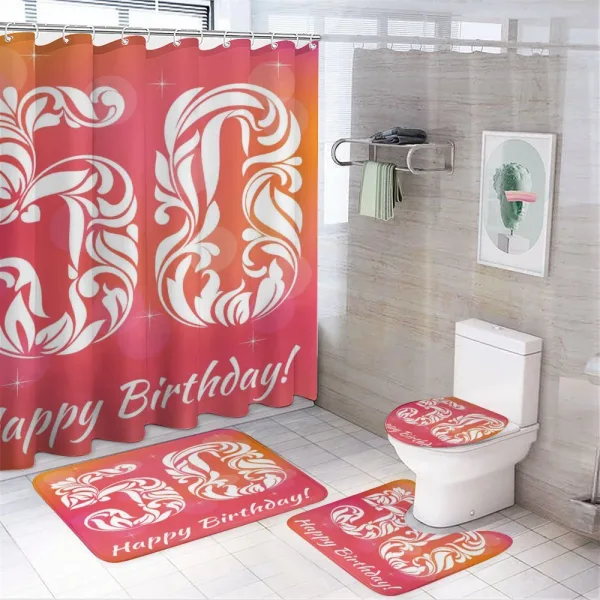 Swirls and Stars on a shower curtain