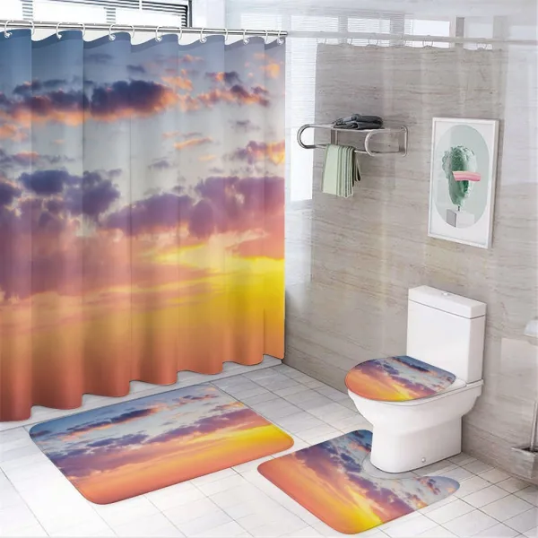 Tranquility Idyllic View on a shower curtain