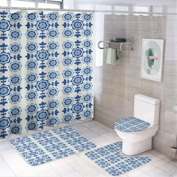 Blooming Flower Petals on a shower curtain