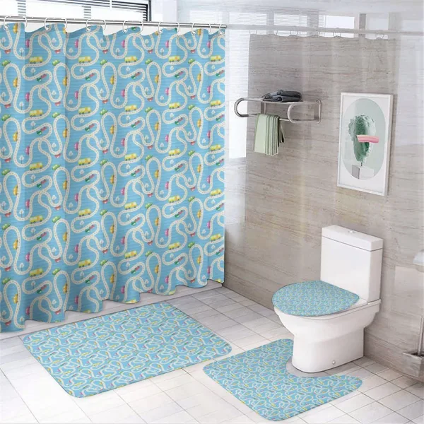 Buses Cars Truck on a shower curtain