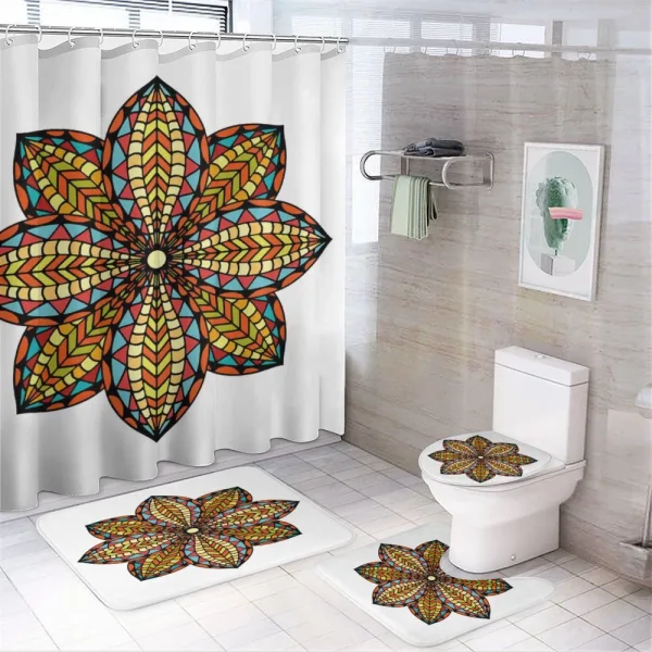 Colorful Floral on a shower curtain