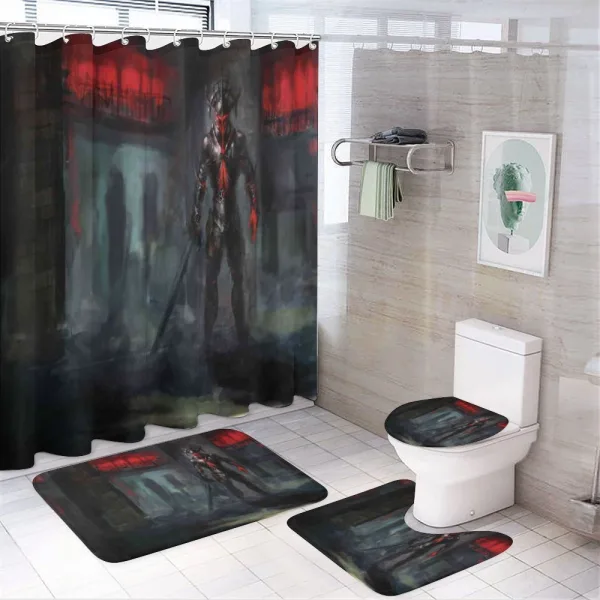 Fantasy Building Gothic on a shower curtain