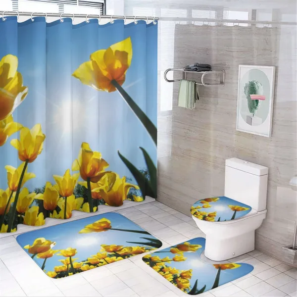 Field Summer Blooms on a shower curtain