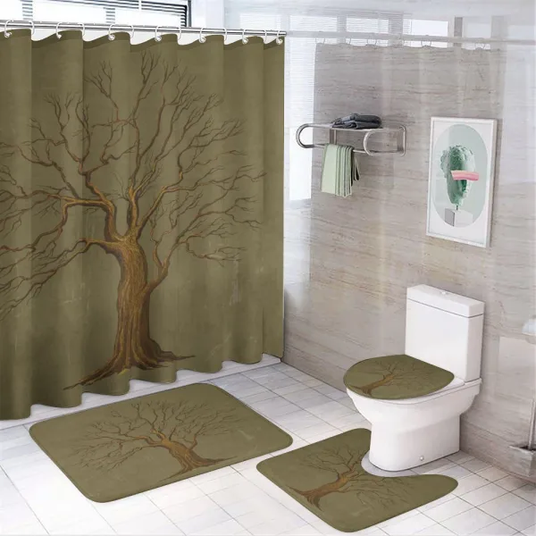 Old Paper Effect Vintage on a shower curtain