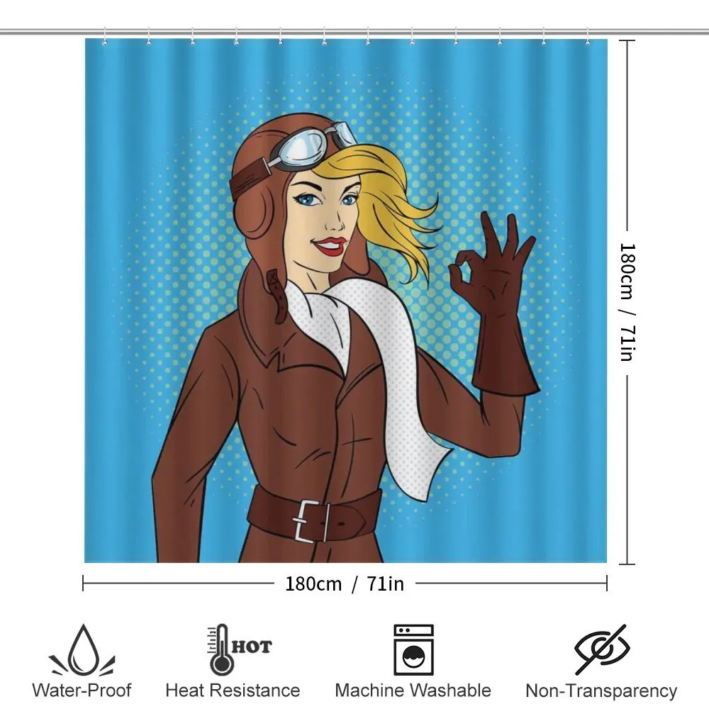 Pop Art Woman Pilot — Detail 2