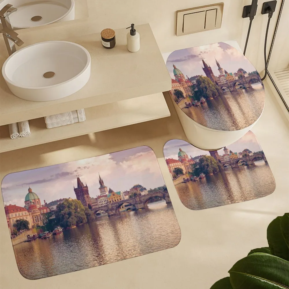Prague River and Bridge — Detail 5