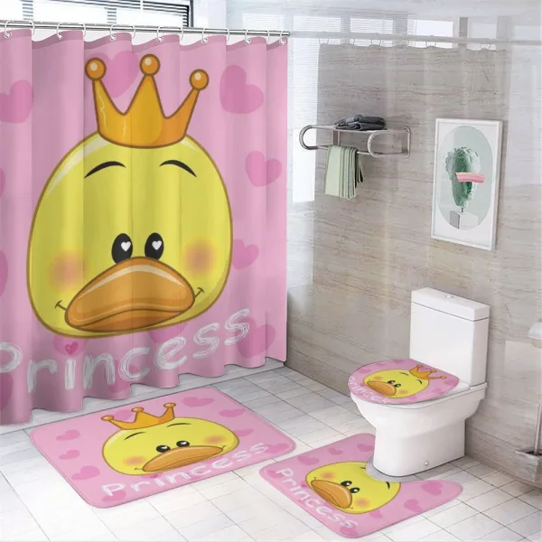 Princess Duck with Tiara on a shower curtain