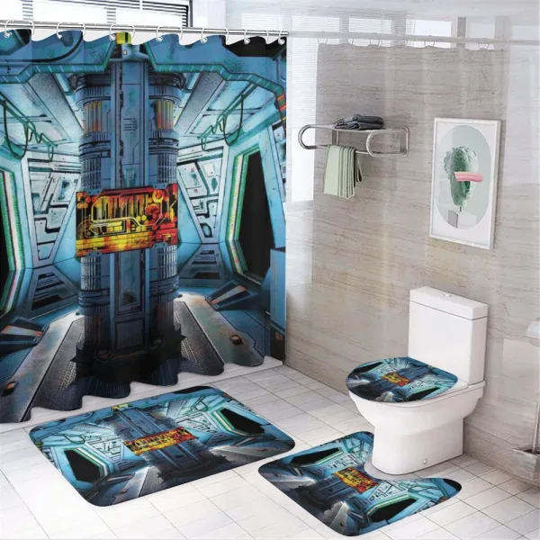 Ship Station Base on a shower curtain