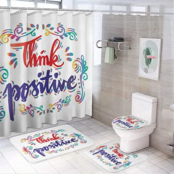 Think Positive on a shower curtain