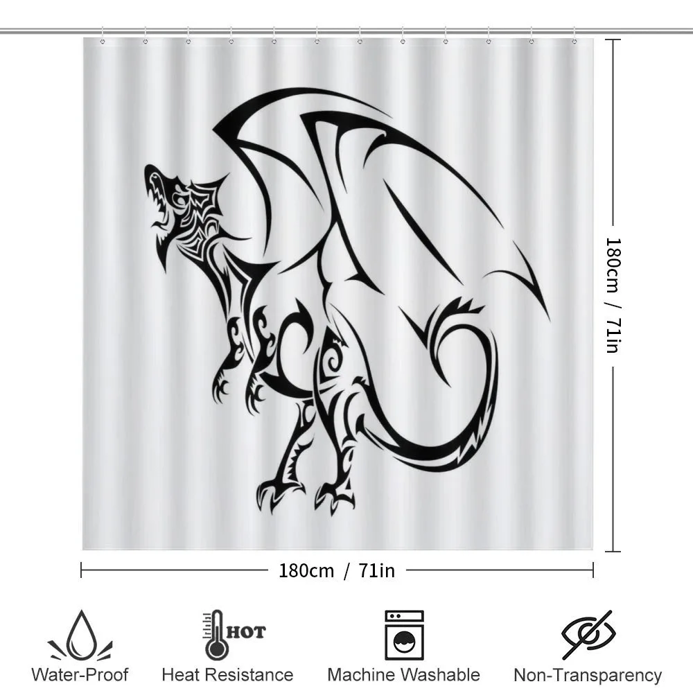 Tribal Dragon Sketch — Detail 2