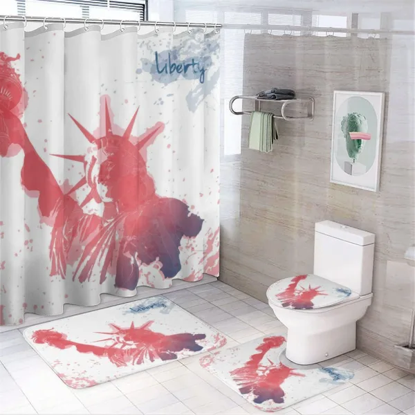 Watercolor Design on a shower curtain