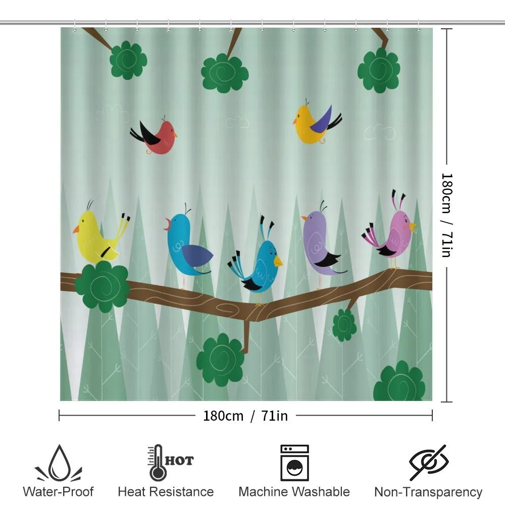 Birds on Branch — Detail 2