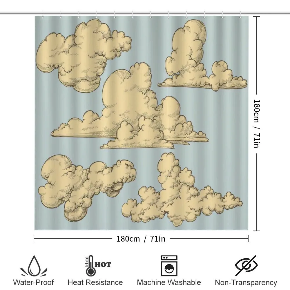 Cartoon Fluffy Clouds Art — Detail 2