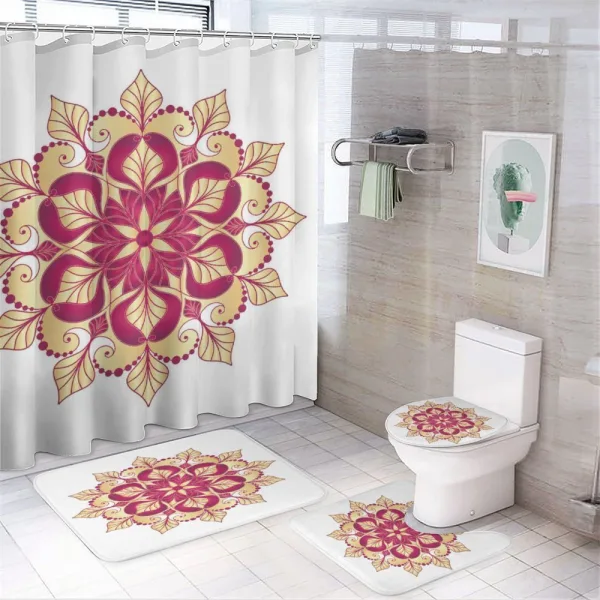 Christmas Snowflake Ornate on a shower curtain
