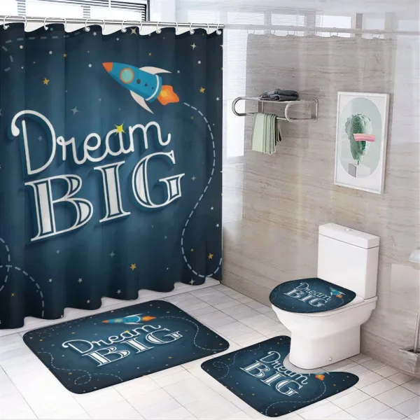 Dream Big Galaxy Space on a shower curtain