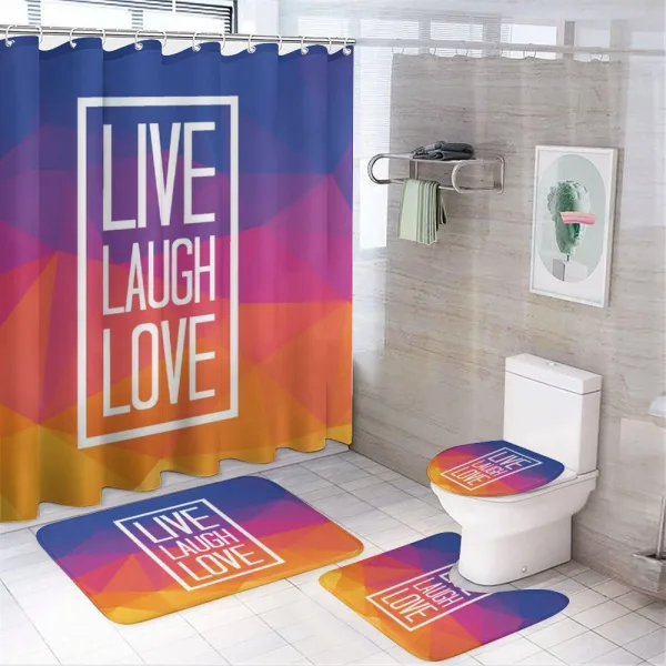 Famous Slogan on a shower curtain