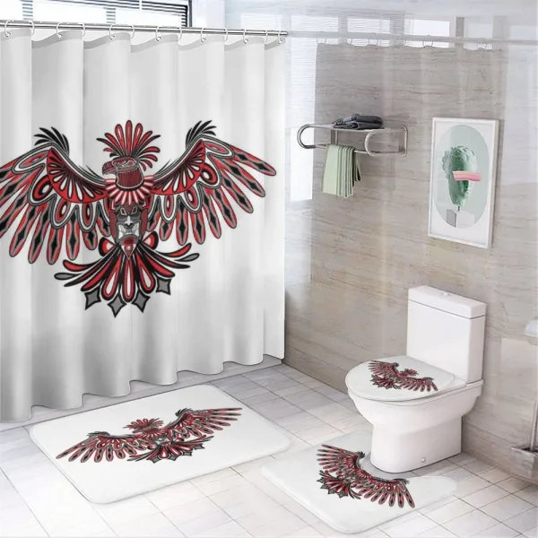 Haida Art Style Eagle on a shower curtain