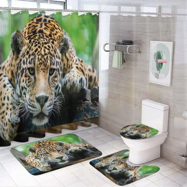 Jaguar Wildcat Feline on a shower curtain