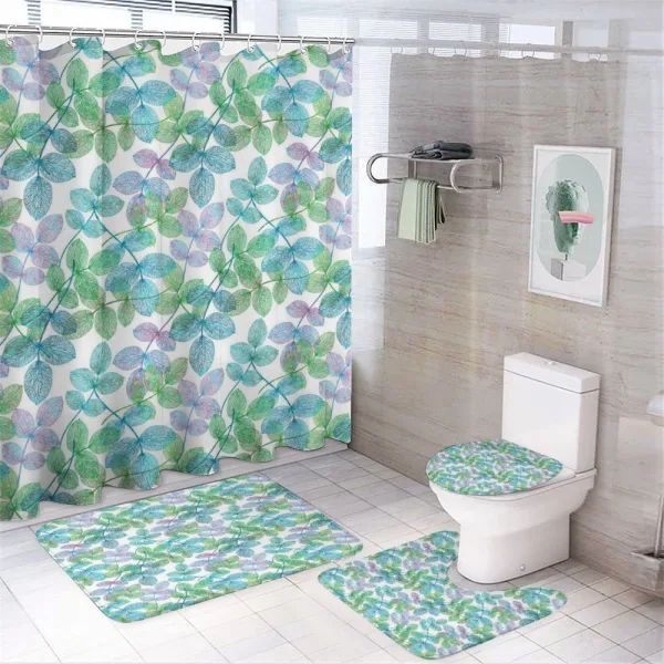 Leafage Texture on a shower curtain