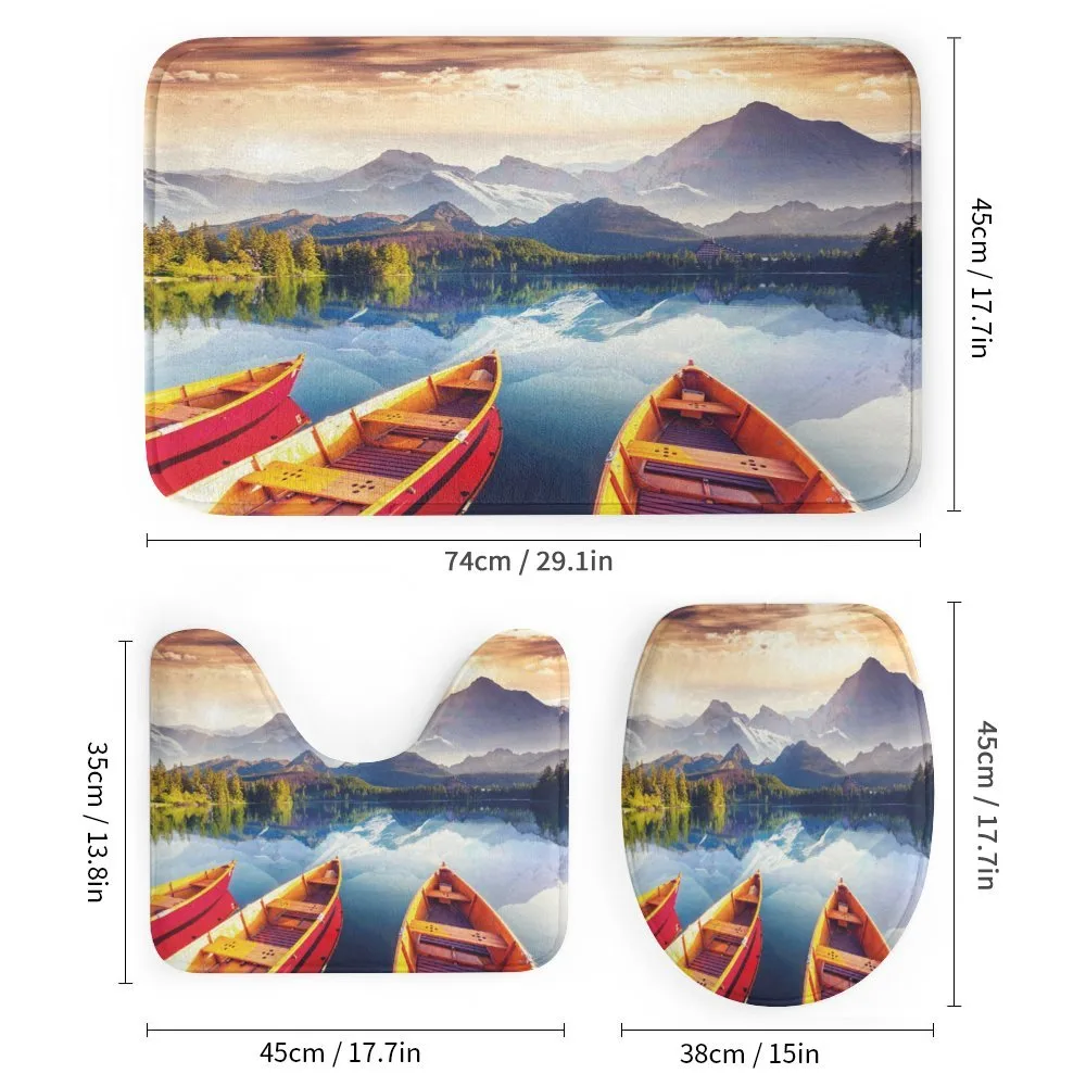 Mountains Shore Boats — Detail 1
