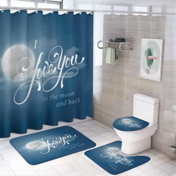 Night Sky Full Moon on a shower curtain