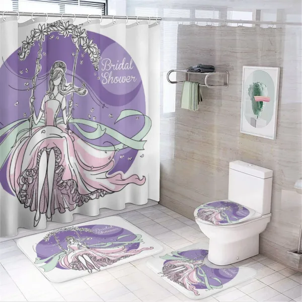 Party Dress Bride on a shower curtain
