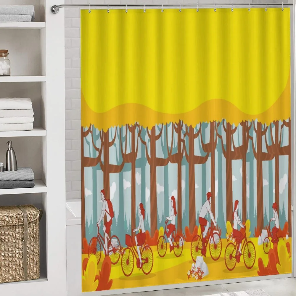 Riding Bicycles in Woodland — Detail 4