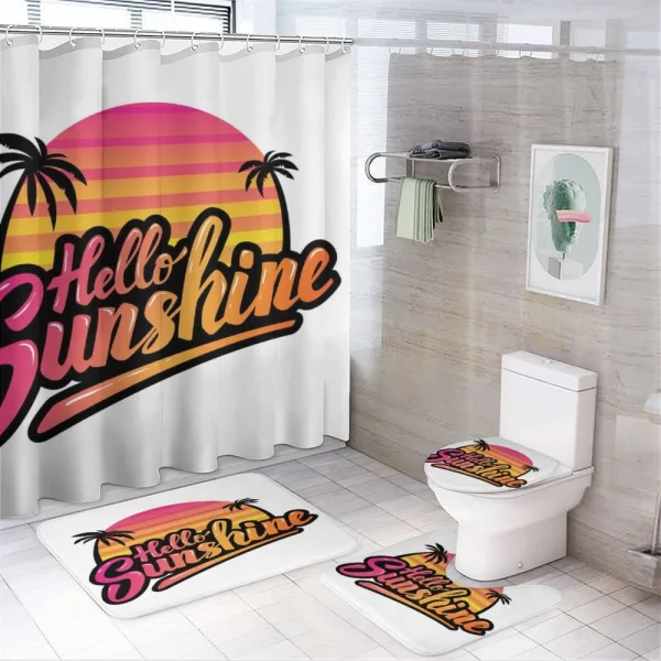 Sixties Style Colors on a shower curtain