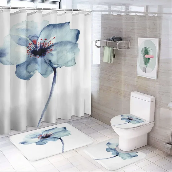Spring Flora on a shower curtain
