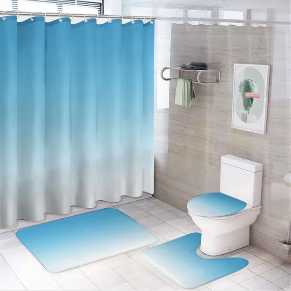 Spring Landscape Print on a shower curtain