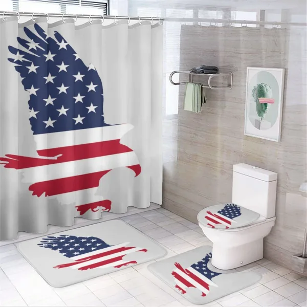 Stars Stripes USA on a shower curtain