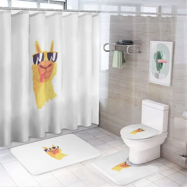 Sunglasses Wearing Animal on a shower curtain
