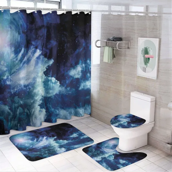 Universe Spiral Galaxy on a shower curtain