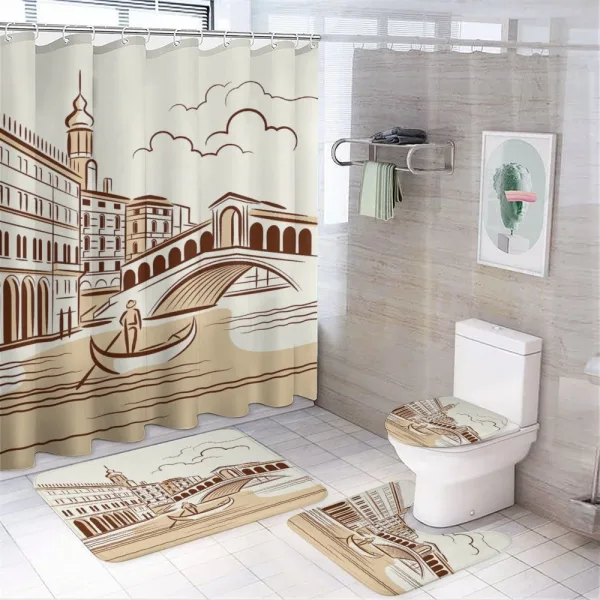 Venetian Landscape Art on a shower curtain