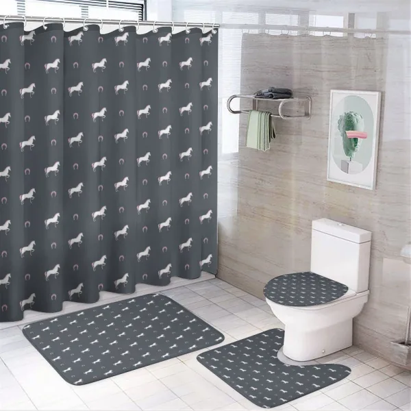 Wild Mustang Pattern on a shower curtain