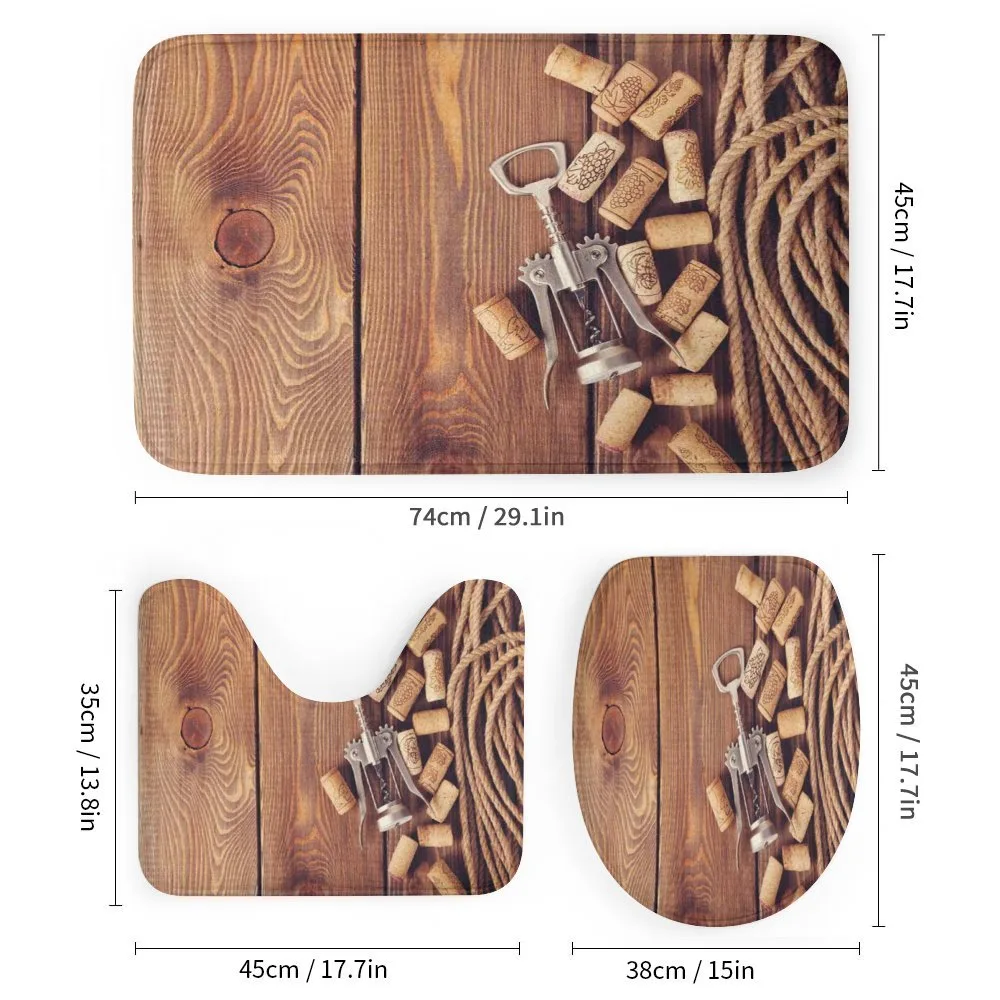 Wooden Table Wine Corks — Detail 1