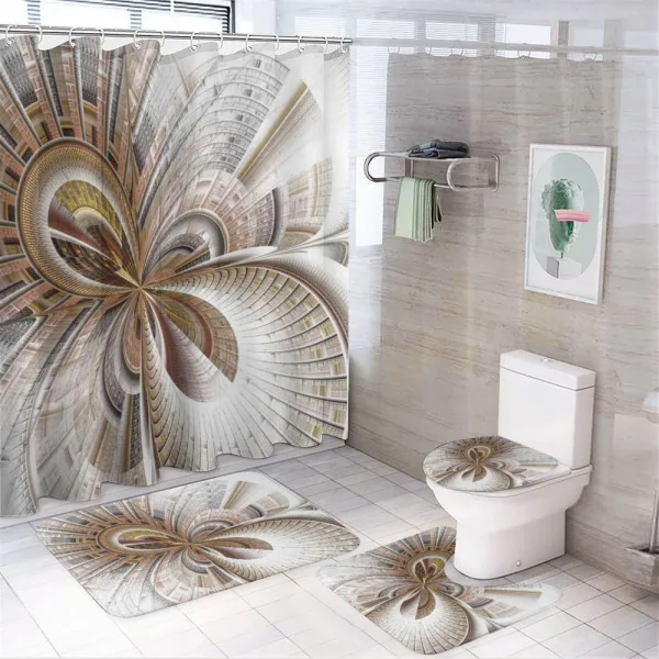 Abstract Fractal Art on a shower curtain