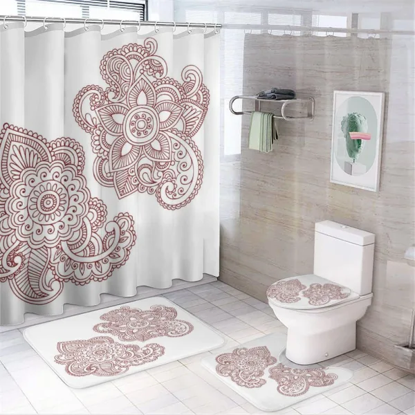 Antique Culture Doodle on a shower curtain