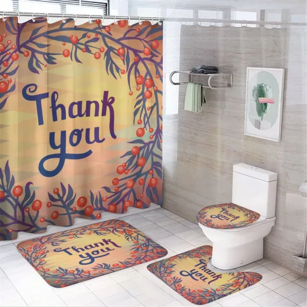 Christmas Theme Flowers on a shower curtain