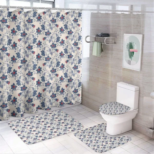 Classic Vivid Blooms on a shower curtain