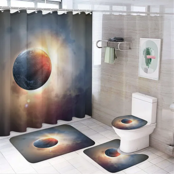 Day's Circle Planet Sun on a shower curtain