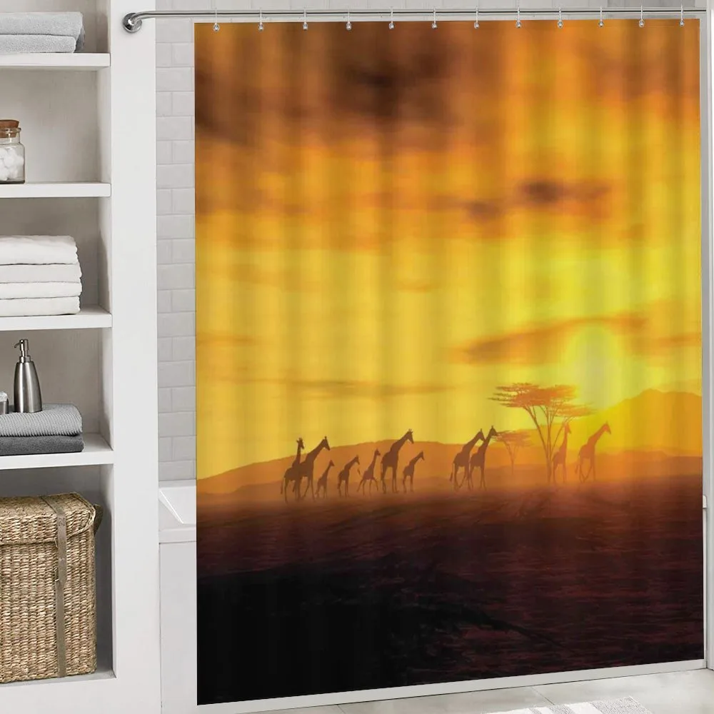 Dramatic Sunset Giraffes — Detail 4